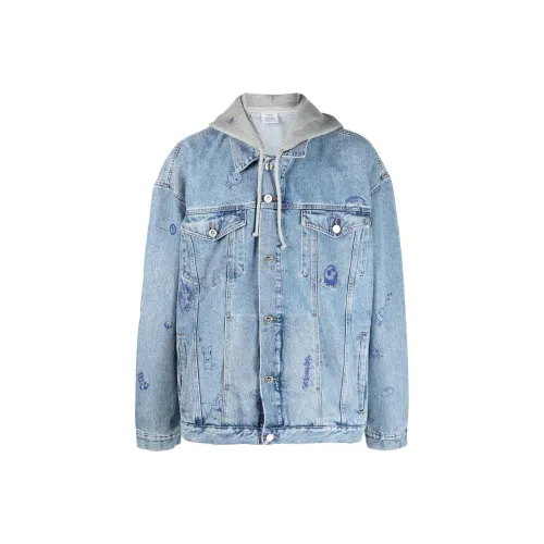 Vetements Светло-синие Мужские Куртки