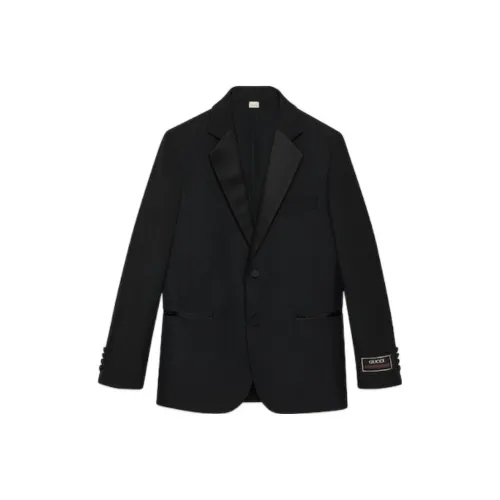 GUCCI FW23 Бизнес-костюм Пальто Мужской Черный