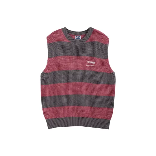 F426 Красно-серый Полосы Унисекс Жилеты