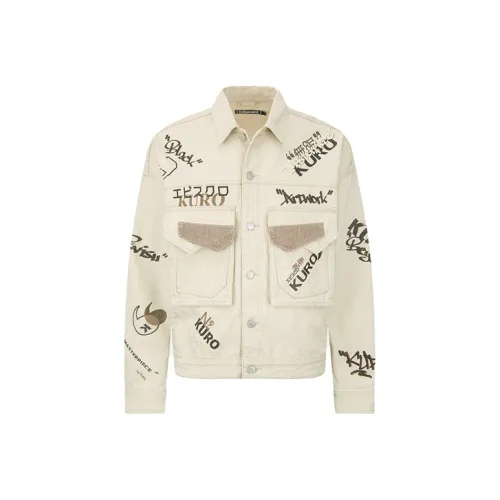 EVISU Овсяный Мужской Джинсовые Куртки