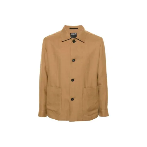 Ermenegildo Zegna Коричневые Мужские Куртки