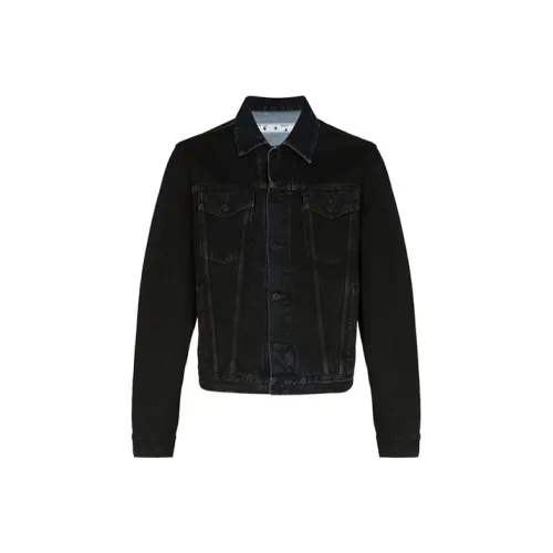 Off Белый FW20 Черный Мужской Джинсовые Куртки