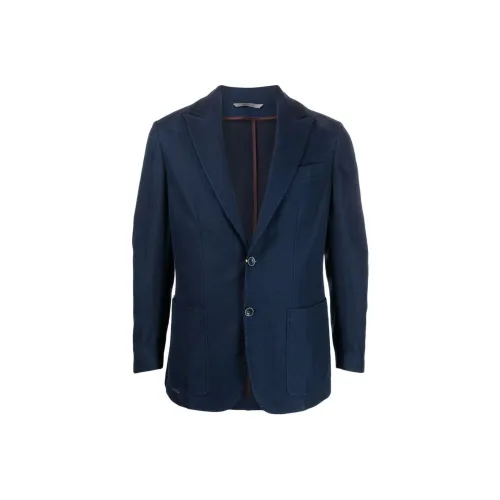 Canali Бизнес-костюм Пальто Мужской Морской Синий