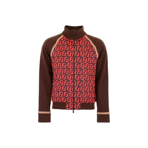 Fendi Темно-коричневый мужской деним куртки