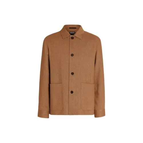 Zzegna Куртки и Пальто Мужской Коричневый