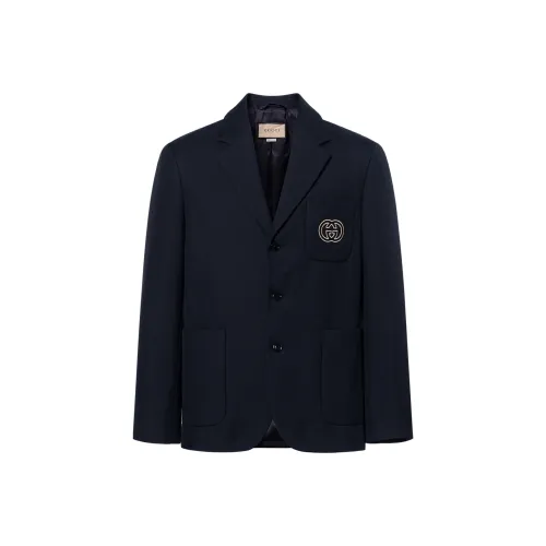 GUCCI Бизнес-костюм Пальто Мужской Морской Синий