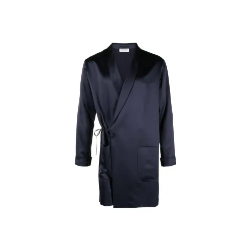 SAINT LAURENT Мужские куртки морского синего цвета