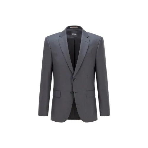 Hugo Boss Темно-серый Мужской Деловой костюм