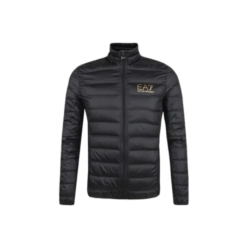 EMPORIO ARMANI EA7 Черный Мужской Пуховик