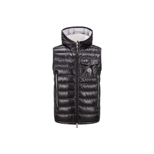 MONCLER Мужские черные жилеты
