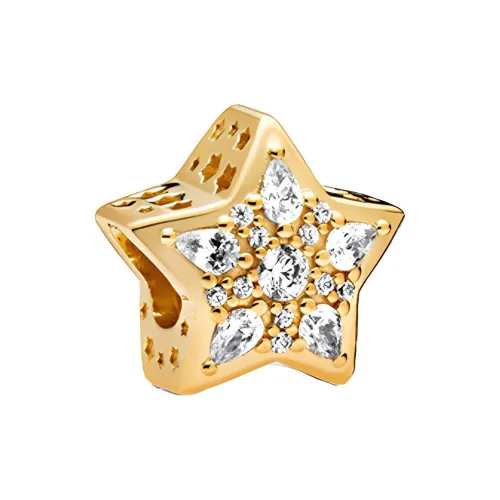 Pandora Покрытие 18K Золото, Кубический Цирконий, Ювелирные аксессуары для женщин