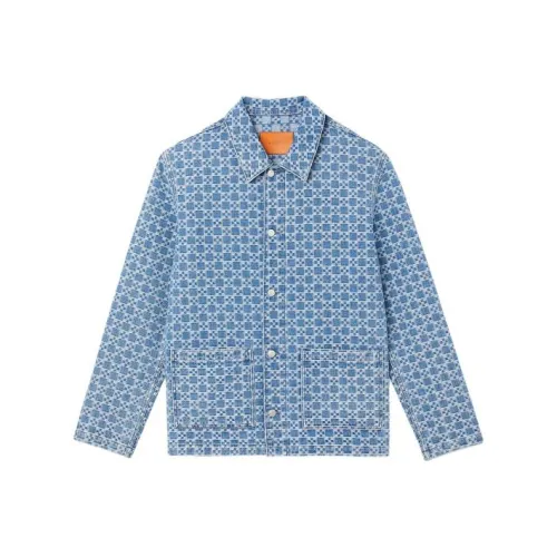 Sandro Винтажный синий Мужской Джинсовые куртки