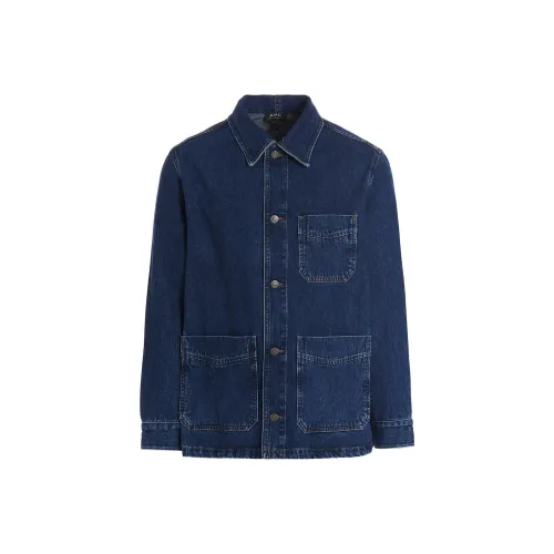 A.P.C Джинсовый синий Мужские Джинсовые куртки