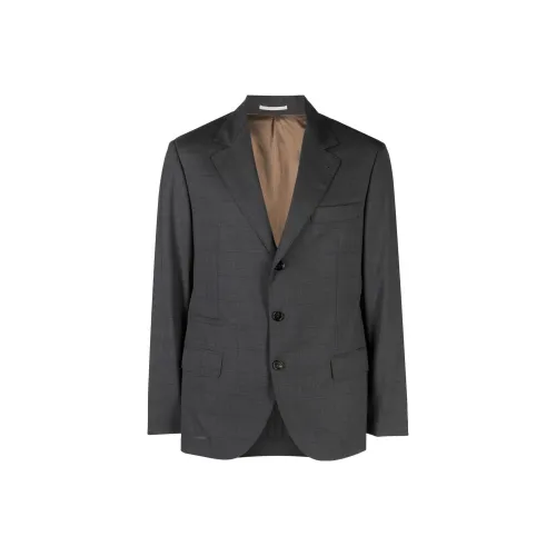 BRUNELLO CUCINELLI Темно-серый Мужской Деловой костюм