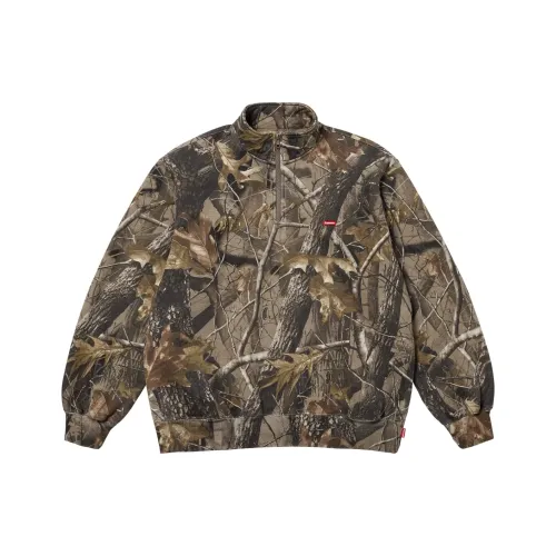 Supreme SS25 WEEK5 Маленькая коробка Полузастежка Пуловер Толстовка Унисекс