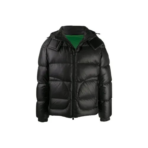 HUGO BOSS Однотонный С капюшоном Пуховик Мужской Черный