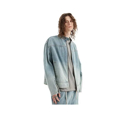Organic Emotion Denim Jacket Unisex Washed Blue Organic Emotion Деним Куртка Унисекс Выстиранный Синий