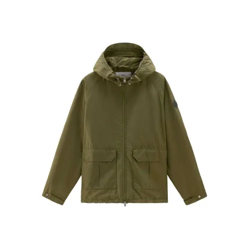 WOOLRICH SS24 Куртки и Пальто Мужской Оливково-зеленый