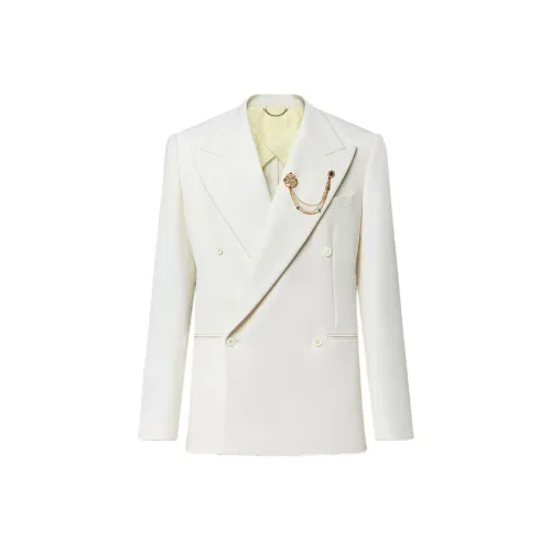 LOUIS VUITTON SS24 Бизнес Костюм Пальто Мужской Белый