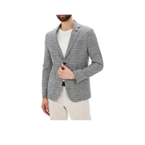 Tommy Hilfiger Черный Белый Клетка Мужской Деловой Костюм