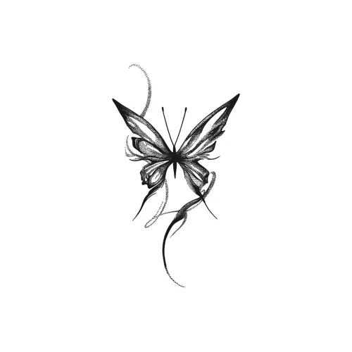 QINGSHANQIHAI Эфемерная бабочка с гравировкой Временные татуировки 1 шт