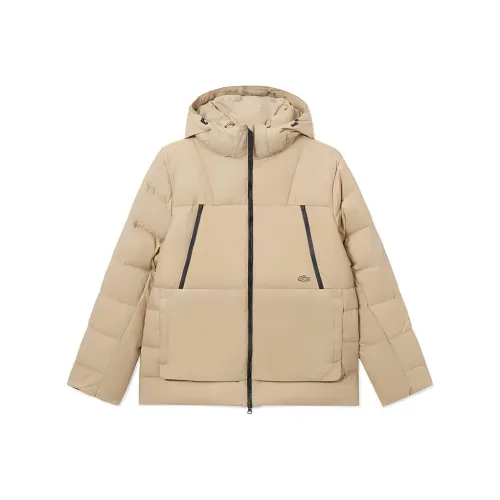 LACOSTE Пуховик Мужской Молочный Кофейный