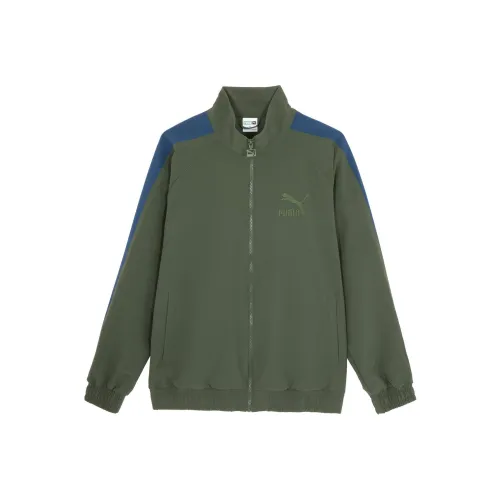 PUMA T7 Куртки и Пальто Унисекс Армейский Зеленый