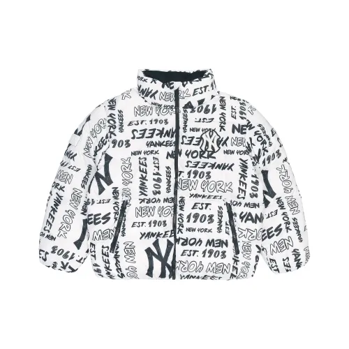 MLB Down Куртка Зимняя Укороченная Унисекс Айвори