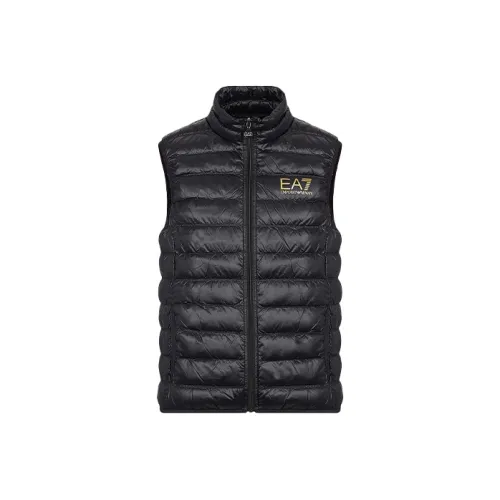 EMPORIO ARMANI EA7 Черный Мужской Пуховый жилет