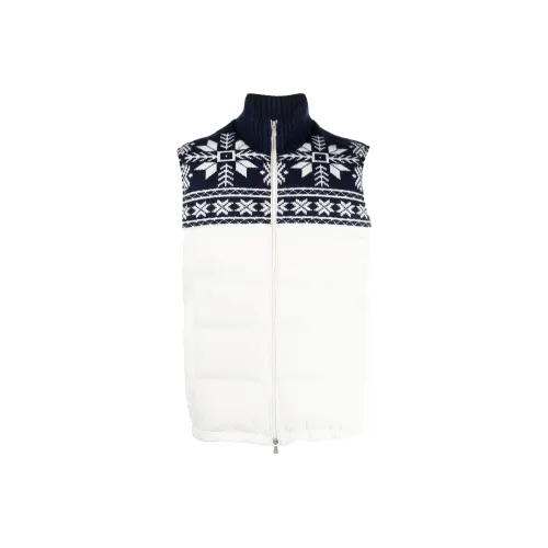 BRUNELLO CUCINELLI SS23 Жилет Мужской Синий Белый