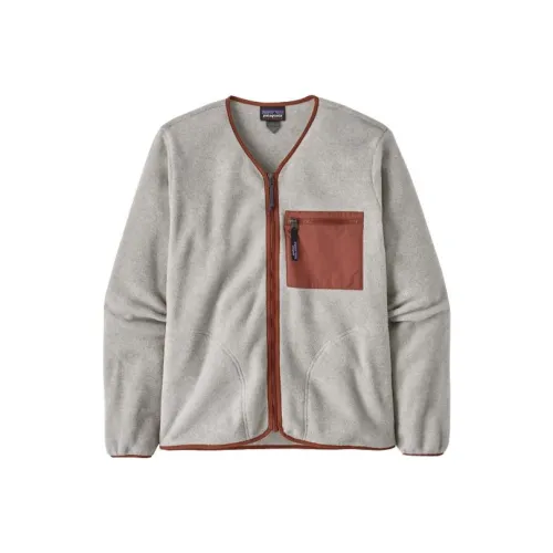 Patagonia Synchilla Серый Белый Унисекс Куртки