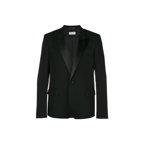 SAINT LAURENT Бизнес-костюм пальто мужской черный