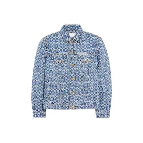 COACH SS22 Denim Jacket Men's Blue