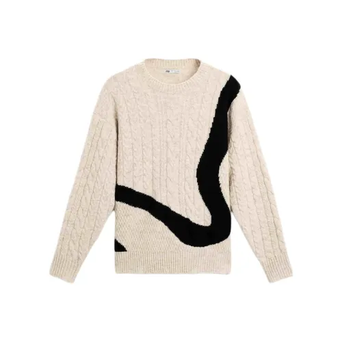 ZARA Новогодний Белый Мужской Трикотаж