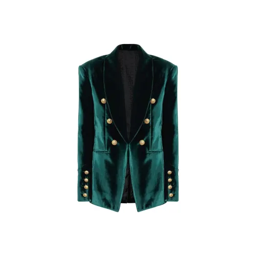 BALMAIN Зеленый Мужской Деловой Костюм