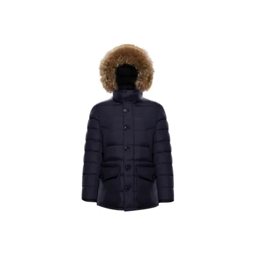 MONCLER Синий Мужской Пуховик