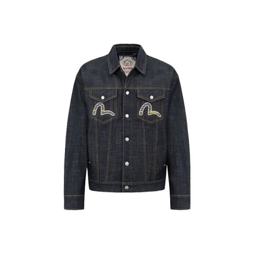 EVISU Джинсовый синий Мужской Джинсовые куртки