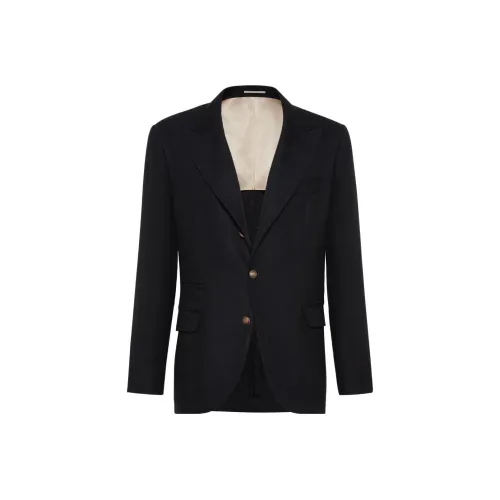 BRUNELLO CUCINELLI FW23 Бизнес-костюм Пальто Мужской Черный