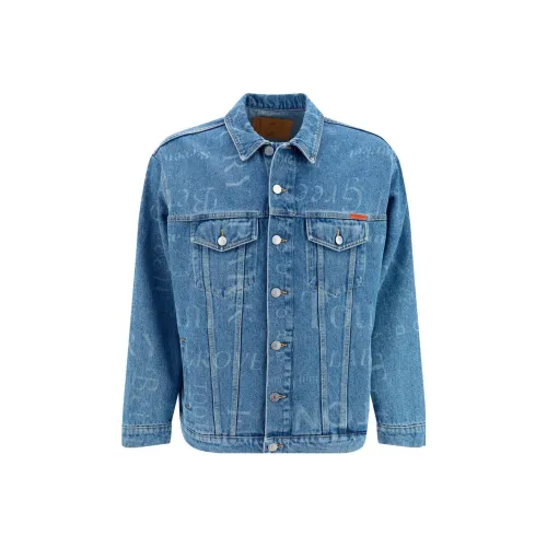 MARTINE ROSE Blue Men's Denim Jackets MARTINE ROSE Синий Мужские Джинсовые Куртки