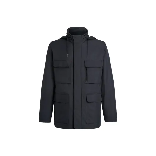 Ermenegildo Zegna Темно-синие мужские куртки