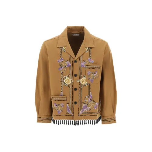 Bode Куртки и Пальто Мужской Светло-Коричневый