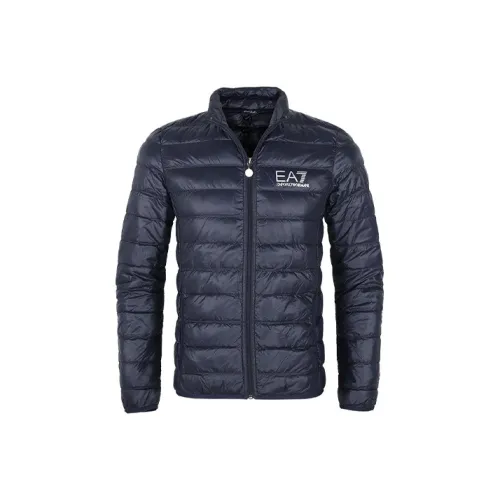 EMPORIO ARMANI EA7 Пуховик Зимний Мужской Темно-синий