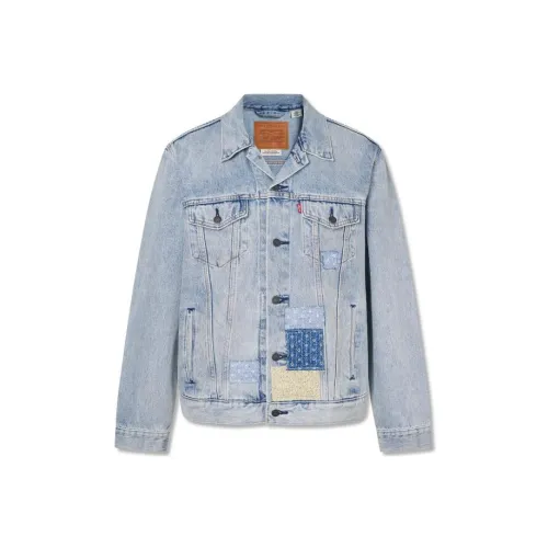 Levis Светло-Синие Мужские Джинсовые Куртки