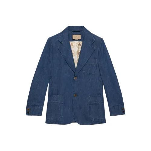 GUCCI SS23 Бизнес-костюм Пальто Мужской Темно-синий