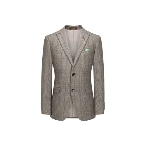 G· Mons Коричневый Клетчатый Мужской Деловой Костюм