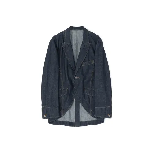 Yohji Yamamoto Синий Черный Унисекс Куртки