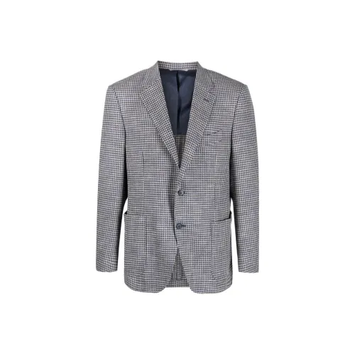 Canali Бизнес-костюм Пальто Мужской Морской Синий