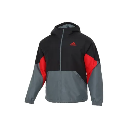 Adidas Пуховик Мужской Красный Черный