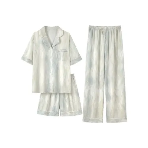 XIAFENYAN Пижамный комплект женский зеленый