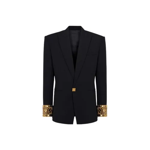 BALMAIN FW22 Бизнес-костюм Пальто Мужской Черный